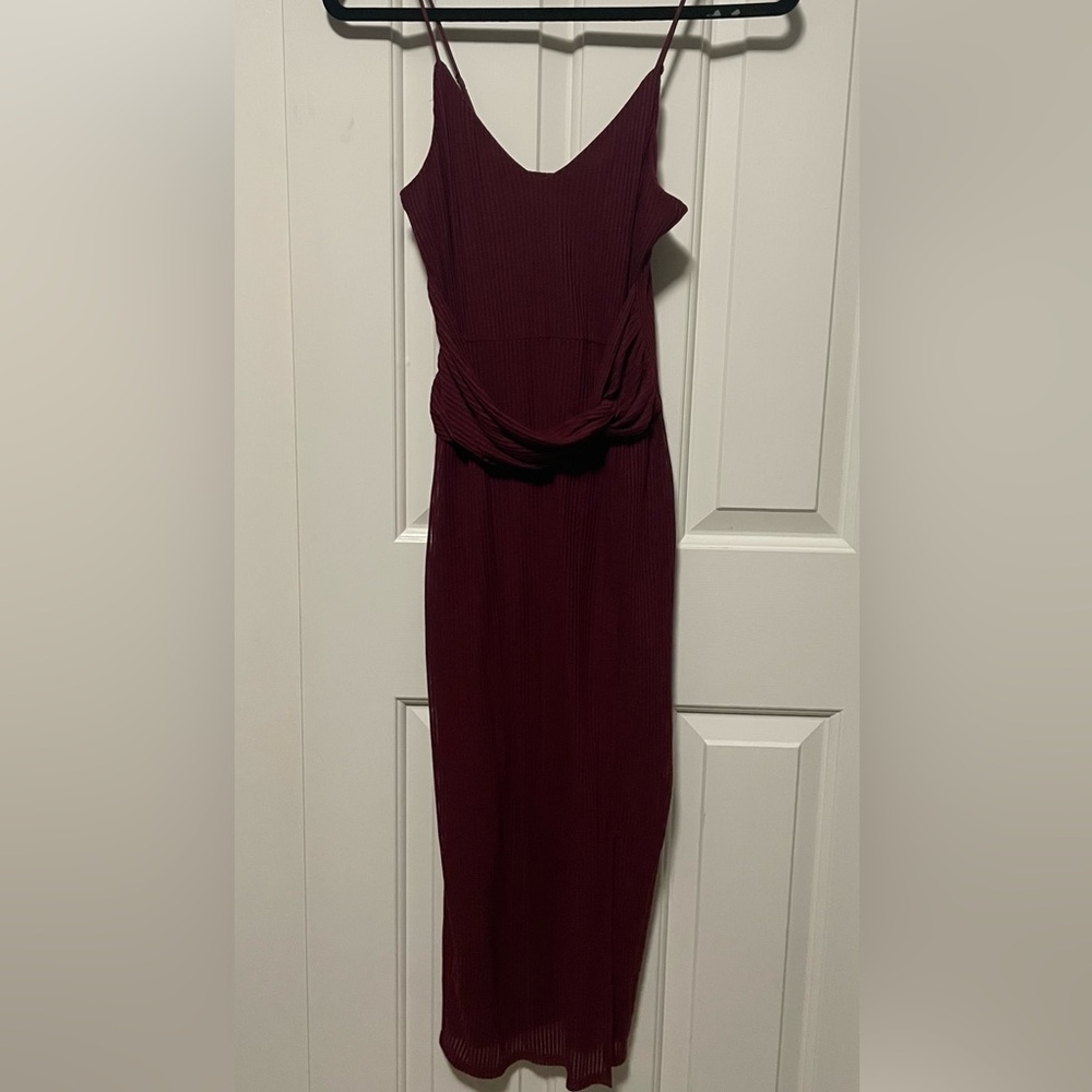 Express Deep Burgundy Midi Dress